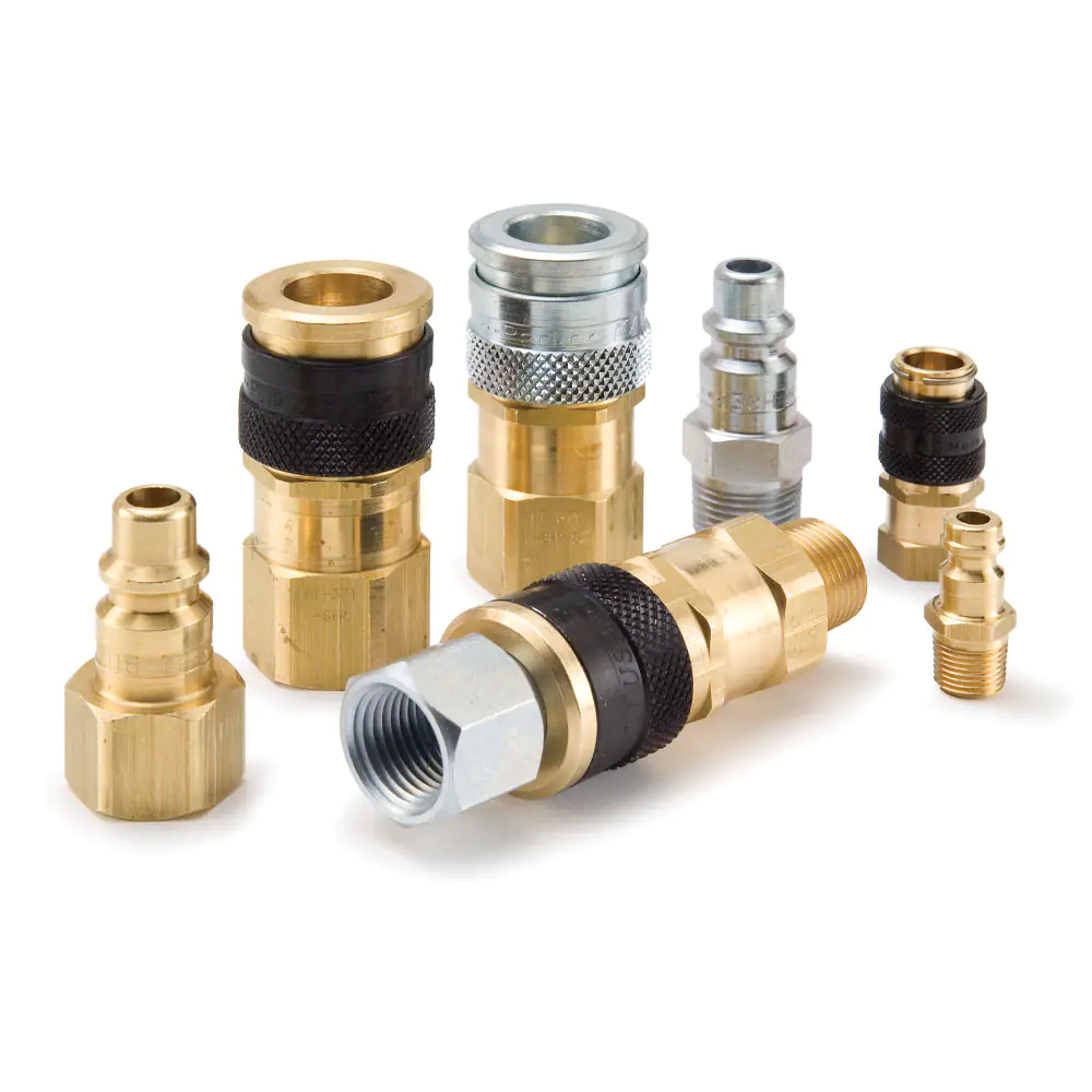 派克HF系列陽接頭 - 工業互換型，高流量氣動工具快換，推動式連接